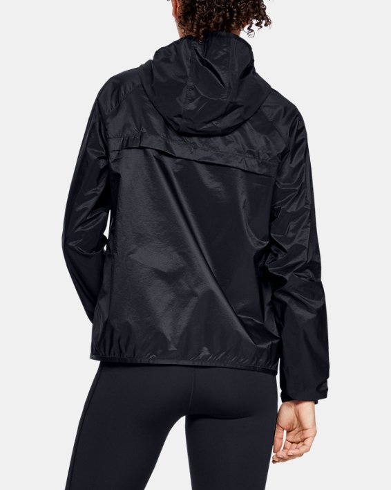 Women's UA Qualifier Storm Packable Jacket, Black, pdpMainDesktop image number 1